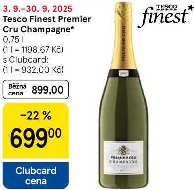 Tesco Finest Premier Cru Champagne, 0,75 l