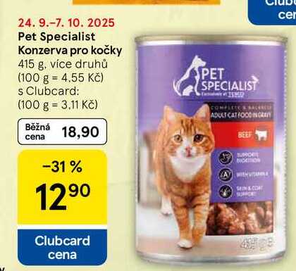 Pet Specialist Konzerva pro kočky, 415 g, více druhů  