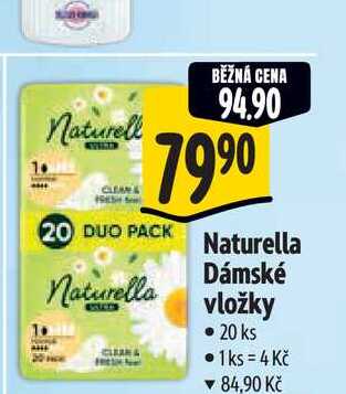  Naturella Dámské vložky 20 ks 