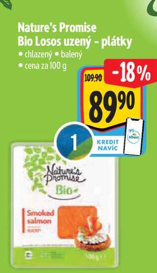 Nature's Promise Bio Losos uzený - plátky 100 g
