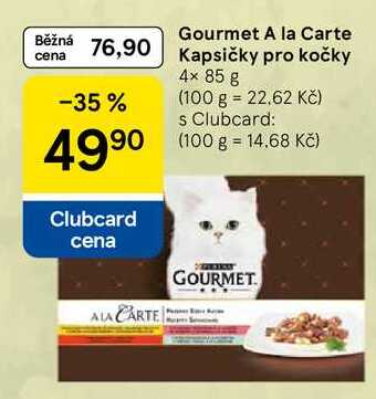 Gourmet A la Carte Kapsičky pro kočky, 4× 85 g  