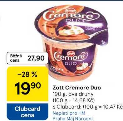 Zott Cremore Duo, 190 g 