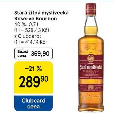 Stará žitná myslivecká Reserve Bourbon 40 %, 0.7 l