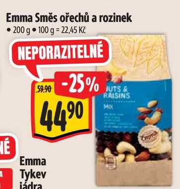 Emma Směs ořechů a rozinek, 200 g 