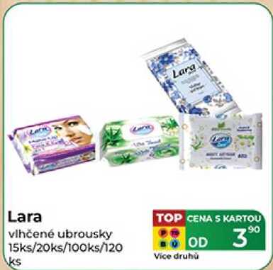 Lara vlhčené ubrousky 15ks/20ks/100ks/120 ks 