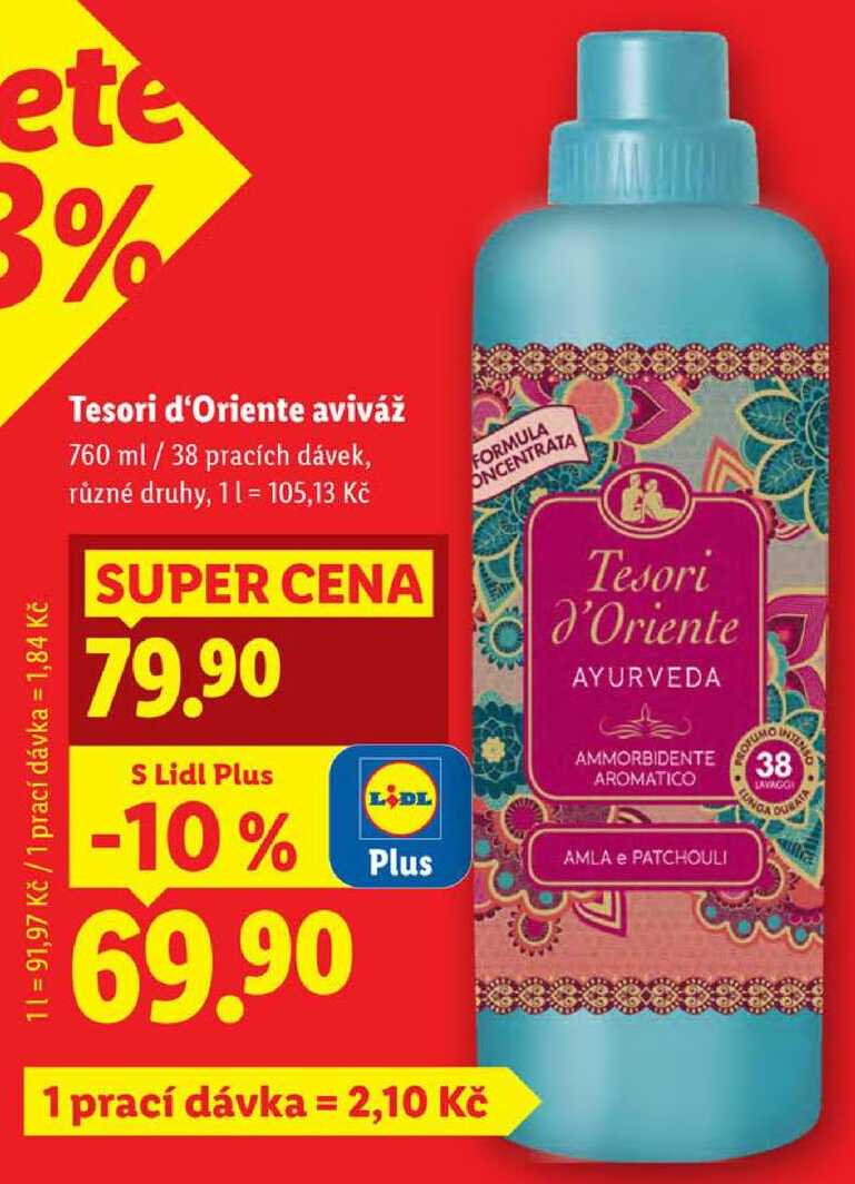Tesori d'Oriente aviváž, 760 ml/38 pracích dávek