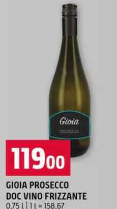 GIOIA PROSECCO DOC VINO FRIZZANTE 0,75 l