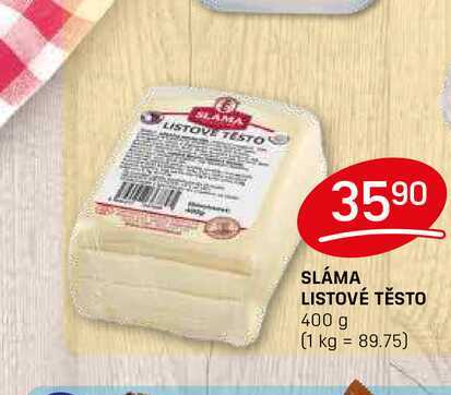 SLÁMA LISTOVÉ TĚSTO 400 g 