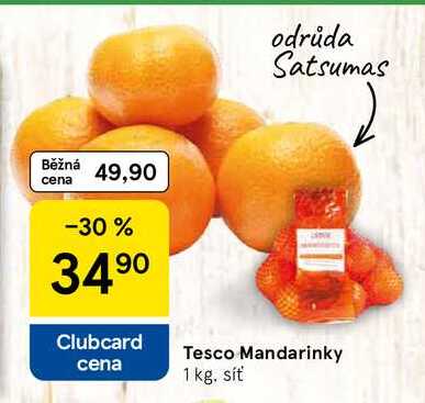 Tesco Mandarinky, 1 kg. síť 