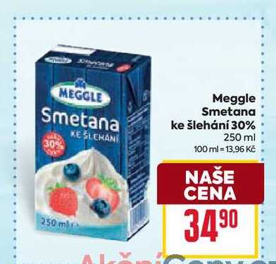 Meggle Smetana ke šlehání 30% 250 ml 