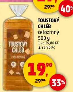 TOUSTOVÝ CHLÉB celozrnný, 500 g 