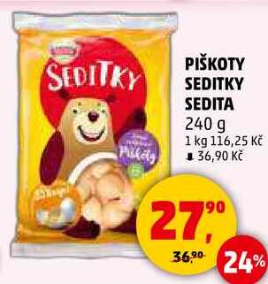 PIŠKOTY SEDITKY SEDITA, 240 g 