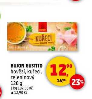 BUJON GUSTITO hovězí, kuřecí, zeleninový, 120 g  