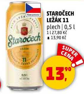 STAROČECH LEŽÁK 11 plech, 0,5 l