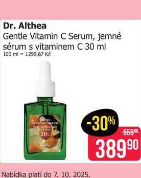 Dr. Althea Gentle Vitamin C Serum, jemné sérum s vitaminem C 30 ml