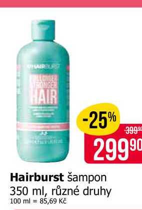 Hairburst šampon 350 ml, různé druhy 