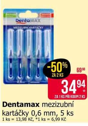 Dentamax mezizubní kartáčky 0,6 mm, 5 ks