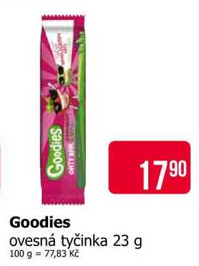 Goodies ovesná tyčinka 23 g 