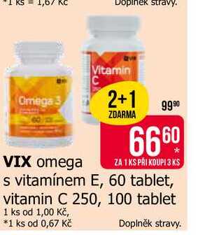 VIX omega s vitamínem E, 60 tablet
