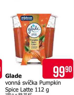 Glade vonná svíčka Pumpkin Spice Latte 112 g 