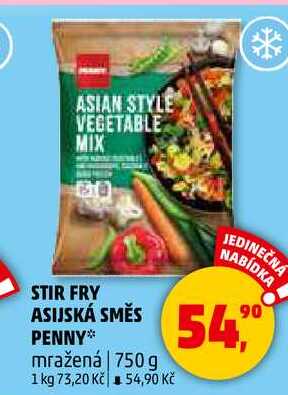 STIR FRY ASIJSKÁ SMĚS PENNY mražená, 750g