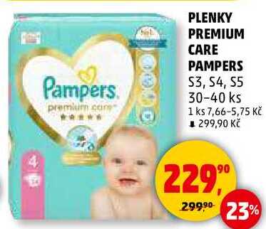 PLENKY PREMIUM CARE PAMPERS S3, S4, S5, 30-40 ks 