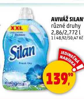 AVIVÁŽ SILAN různé druhy, 2,86/2,772 l