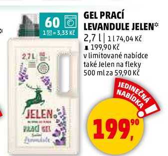 GEL PRACÍ LEVANDULE JELEN, 2,7 l