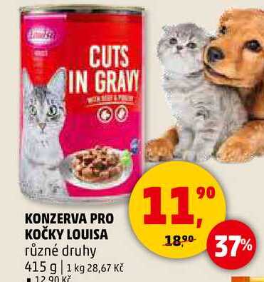 KONZERVA PRO KOČKY LOUISA různé druhy, 415 g  