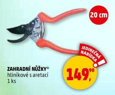 ZAHRADNÍ NŮŽKY hliníkové s aretací, 1 ks  