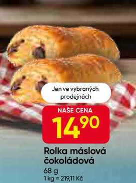 Rolka máslová čokoládová 68 g 