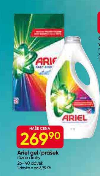 Ariel gel různé druhy 26 dávek