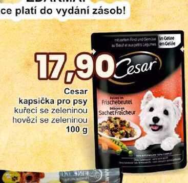 Cesar kapsička pro psy kuřecí se zeleninou hovězí se zeleninou 100 g 