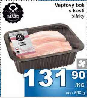 Vepřový bok s kosti plátky 1kg