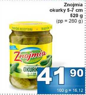 Znojmia okurky 5-7 cm 520 g