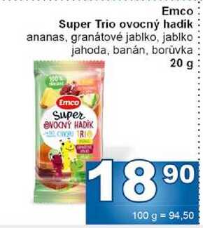 Emco Super Trio ovocný 20g