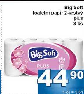 Big Soft toaletni papir 2-vrstvý plus 8 ks 