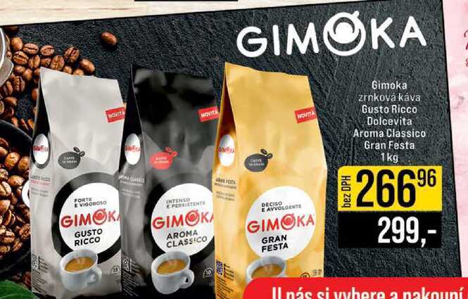 Gimoka zrnková káva 1 kg 