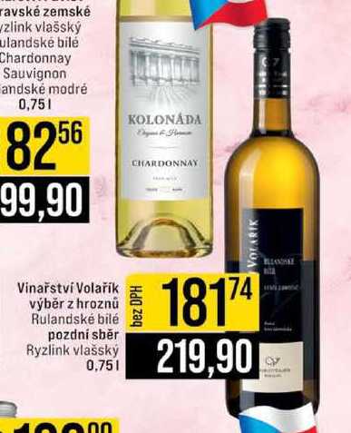 Vinařství Volařík výběr z hroznů  / pozdní sběr víno 0,75 l