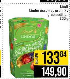 Lindt Lindor Assorted pralinky green edition 200 g 