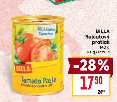 BILLA Rajčatový protlak 140 g 