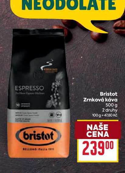 Bristot Zrnková káva 500 g 
