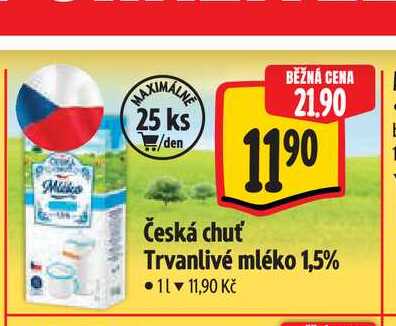 Česká chuť Mléko trvanlivé 1l