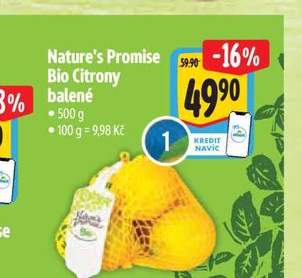 Nature's Promise  Bio Citrony balené • 500 g  