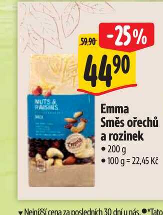  Emma Směs ořechů a rozinek  200 g  