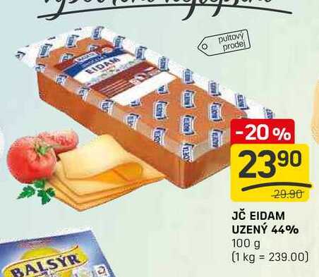 JČ EIDAM UZENÝ 44% 100 g 