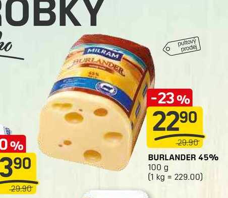 BURLANDER 45% 100 g