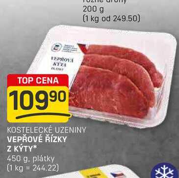 VEPŘOVÉ ŘÍZKY Z KÝTY 450 g, plátky 