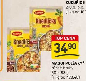 MAGGI POLÉVKY různé druhy 50-83 g
