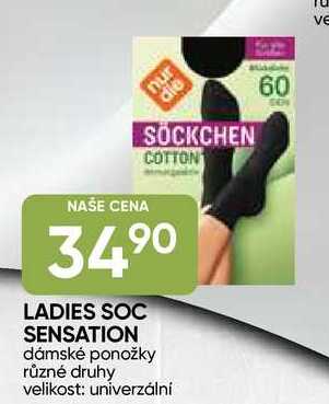 LADIES SOC SENSATION dámské ponožky různé druhy velikost: univerzální 